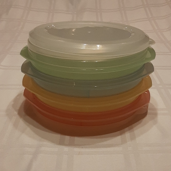 Kitchen 4 Divided Heavy Plastic Plates With Lids Poshmark